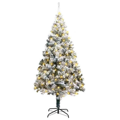 Artificial Christmas Tree with 300 LEDs with Stand White 180 cm