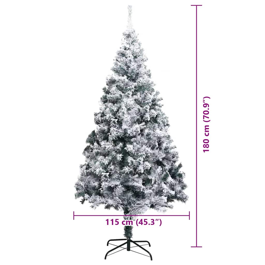 Artificial Christmas Tree with 300 LEDs with Stand White 180 cm