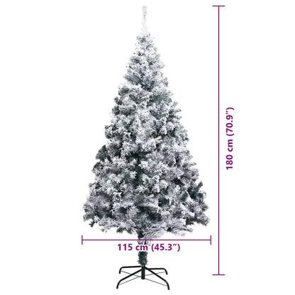 Artificial Christmas Tree with 300 LEDs with Stand White 180 cm