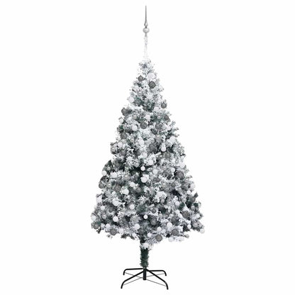 Artificial Christmas Tree with 300 LEDs with Stand White 180 cm