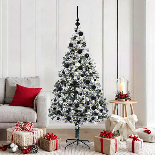 Artificial Christmas Tree with 300 LEDs with Stand White 180 cm