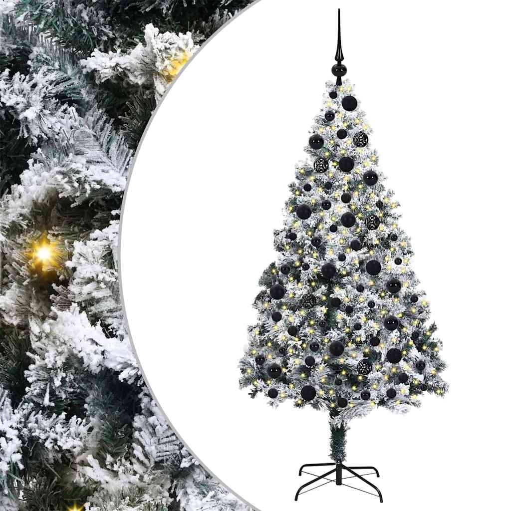 Artificial Christmas Tree with 300 LEDs with Stand White 180 cm