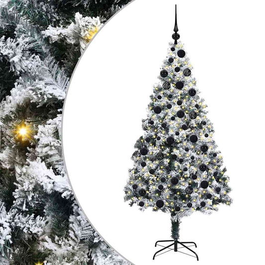 Artificial Christmas Tree with 300 LEDs with Stand White 180 cm
