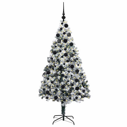 Artificial Christmas Tree with 300 LEDs with Stand White 180 cm