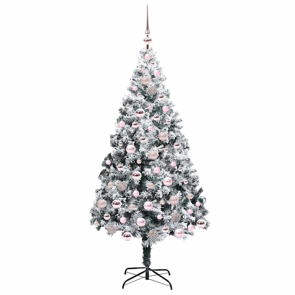 Artificial Christmas Tree with 300 LEDs with Stand White 180 cm