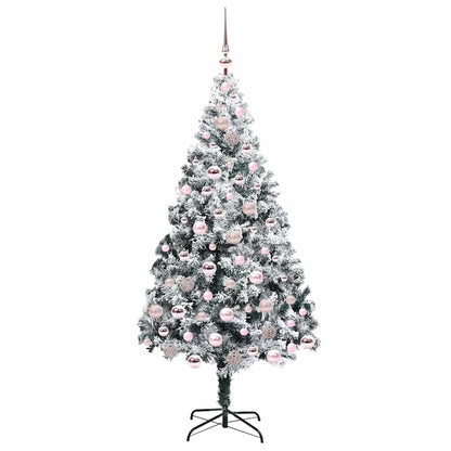 Artificial Christmas Tree with 300 LEDs with Stand White 180 cm