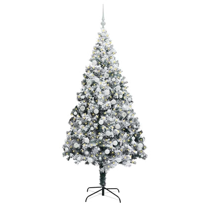 Artificial Christmas Tree with 300 LEDs with Stand White 180 cm