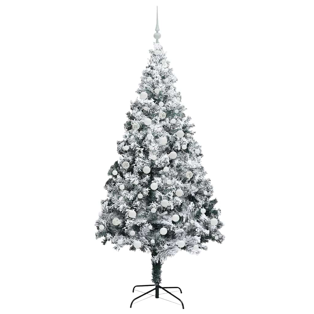 Artificial Christmas Tree with 300 LEDs with Stand White 180 cm