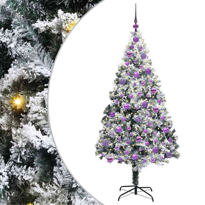Artificial Christmas Tree with 300 LEDs with Stand White 180 cm