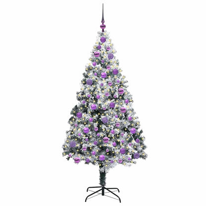 Artificial Christmas Tree with 300 LEDs with Stand White 180 cm
