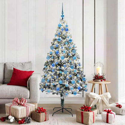 Artificial Christmas Tree with 300 LEDs with Stand White 180 cm