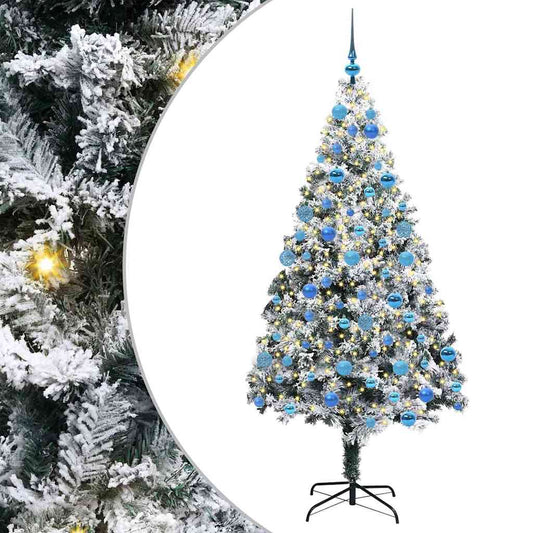 Artificial Christmas Tree with 300 LEDs with Stand White 180 cm