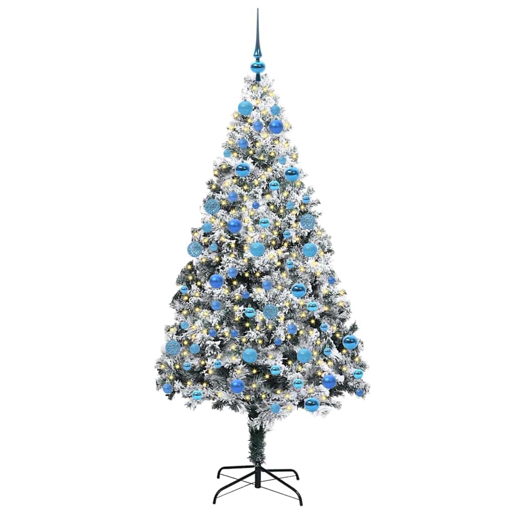 Artificial Christmas Tree with 300 LEDs with Stand White 180 cm
