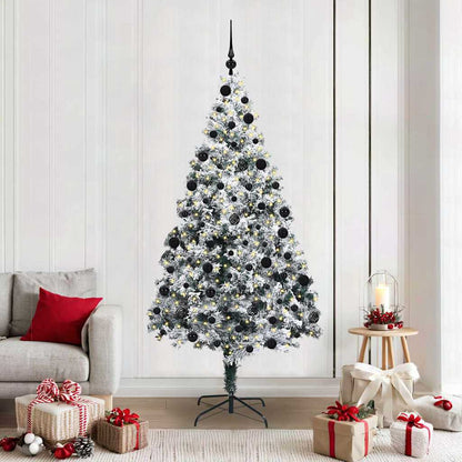 Artificial Christmas Tree with 300 LEDs with Stand White 210 cm