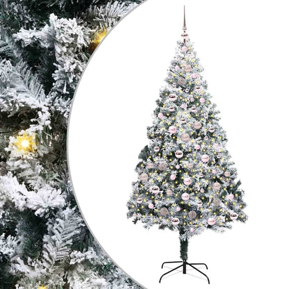 Artificial Christmas Tree with 300 LEDs with Stand White 210 cm