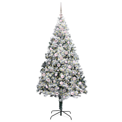 Artificial Christmas Tree with 300 LEDs with Stand White 210 cm