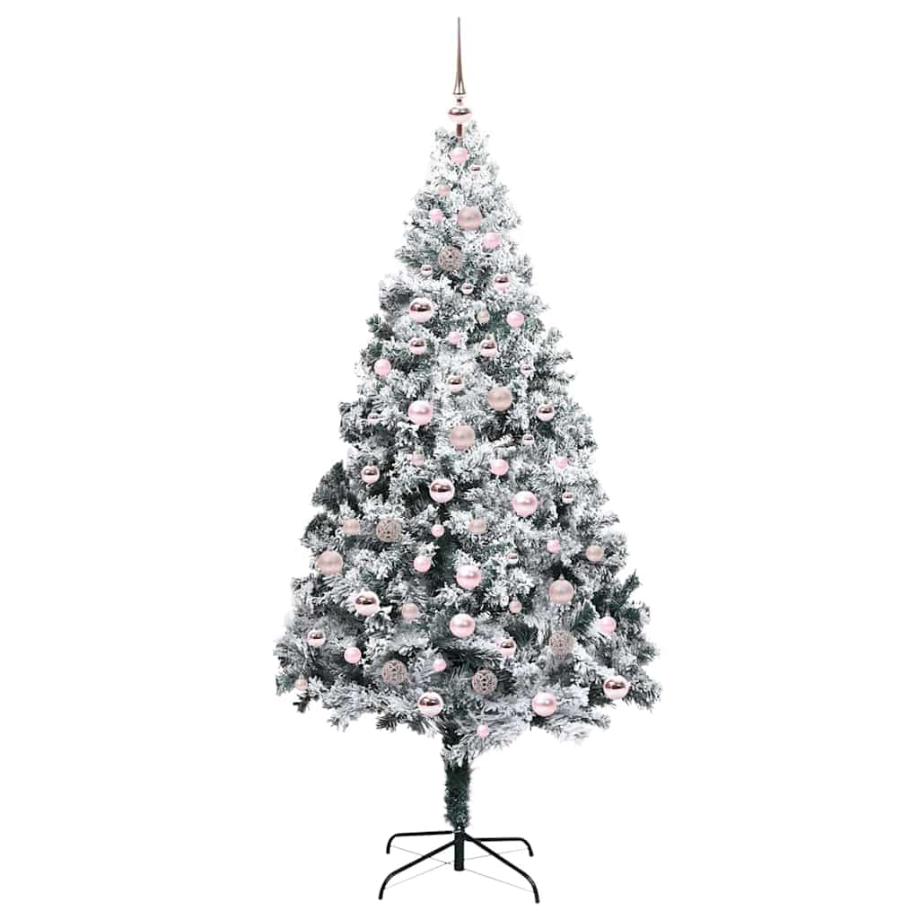 Artificial Christmas Tree with 300 LEDs with Stand White 210 cm