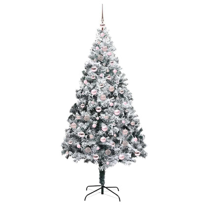 Artificial Christmas Tree with 300 LEDs with Stand White 210 cm