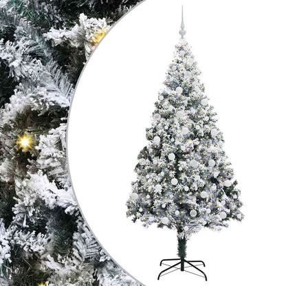 Artificial Christmas Tree with 300 LEDs with Stand White 210 cm