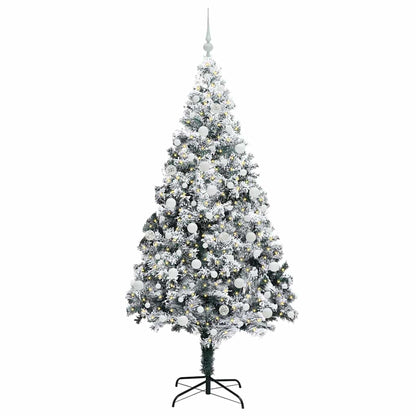 Artificial Christmas Tree with 300 LEDs with Stand White 210 cm
