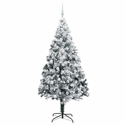 Artificial Christmas Tree with 300 LEDs with Stand White 210 cm