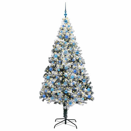 Artificial Christmas Tree with 300 LEDs with Stand White 210 cm