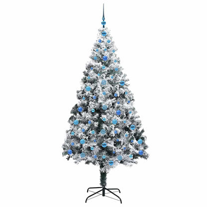 Artificial Christmas Tree with 300 LEDs with Stand White 210 cm