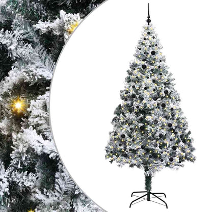 Artificial Christmas Tree with 300 LEDs with Stand White 240 cm