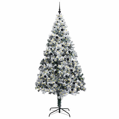 Artificial Christmas Tree with 300 LEDs with Stand White 240 cm