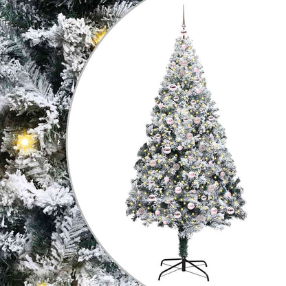 Artificial Christmas Tree with 300 LEDs with Stand White 240 cm