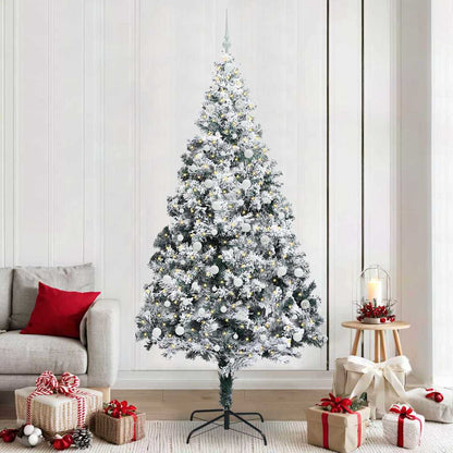 Artificial Christmas Tree with 300 LEDs with Stand White 240 cm