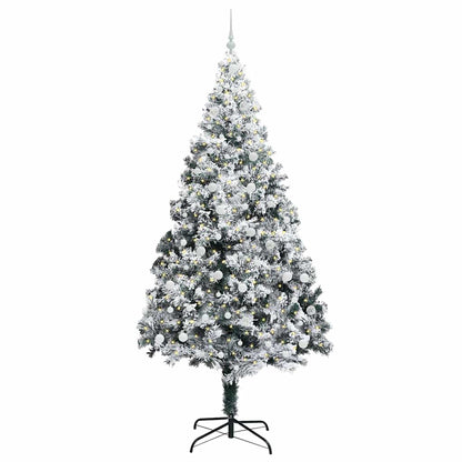 Artificial Christmas Tree with 300 LEDs with Stand White 240 cm