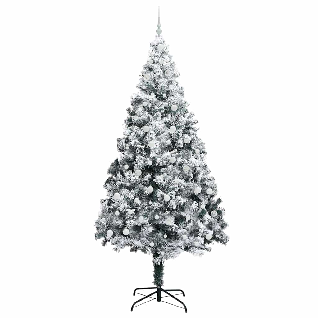 Artificial Christmas Tree with 300 LEDs with Stand White 240 cm