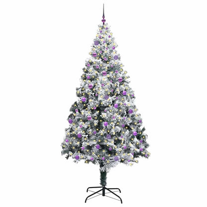 Artificial Christmas Tree with 300 LEDs with Stand White 240 cm