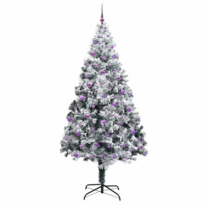 Artificial Christmas Tree with 300 LEDs with Stand White 240 cm