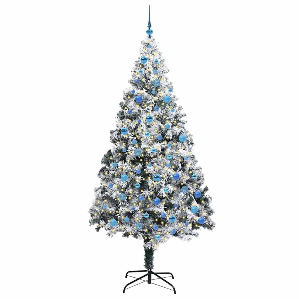 Artificial Christmas Tree with 300 LEDs with Stand White 240 cm
