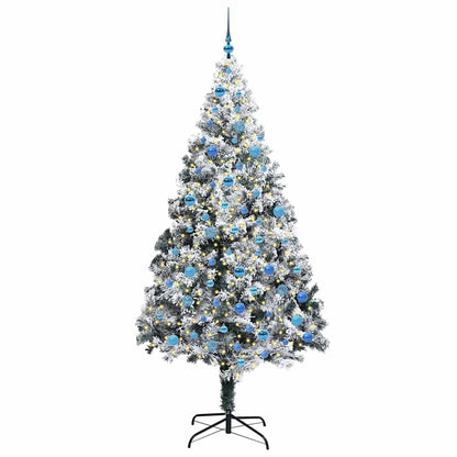 Artificial Christmas Tree with 300 LEDs with Stand White 240 cm