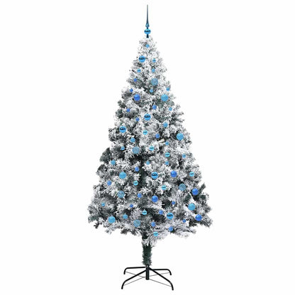 Artificial Christmas Tree with 300 LEDs with Stand White 240 cm