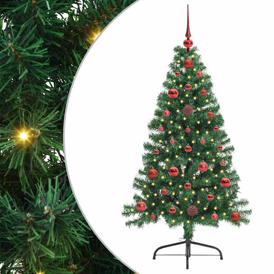 Artificial Pre-lit Christmas Tree Green 120 cm PVC