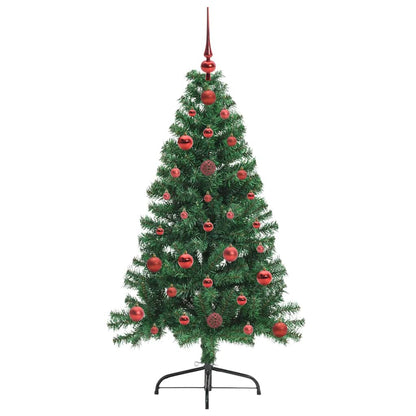 Artificial Pre-lit Christmas Tree Green 120 cm PVC