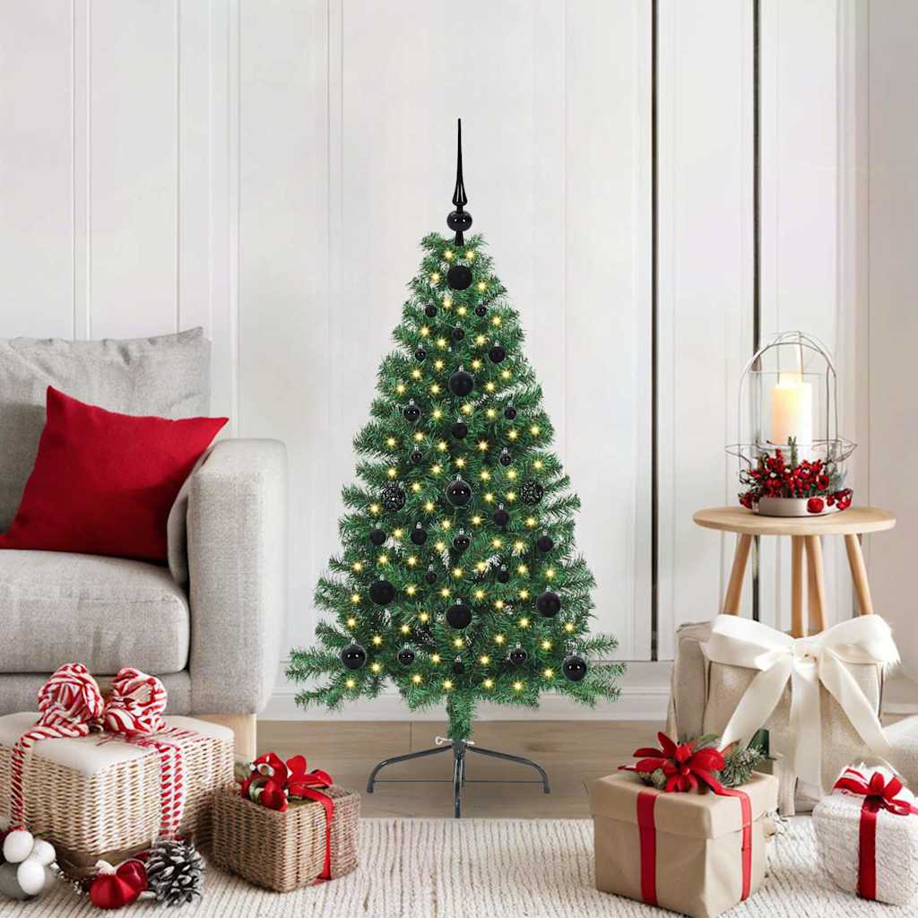 Artificial Pre-lit Christmas Tree Green 120 cm PVC