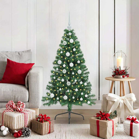 Artificial Pre-lit Christmas Tree Green 120 cm PVC