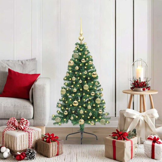 Artificial Pre-lit Christmas Tree Green 120 cm PVC