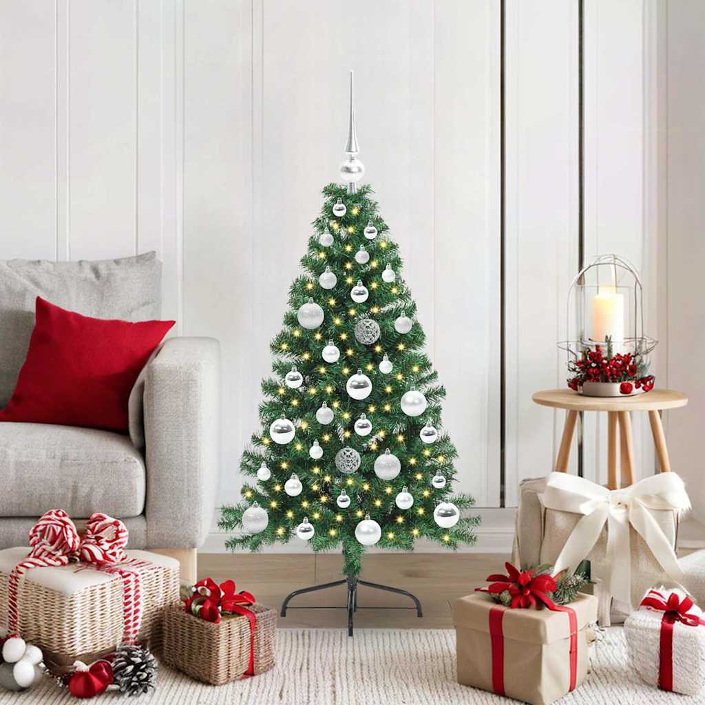 Artificial Pre-lit Christmas Tree Green 120 cm PVC