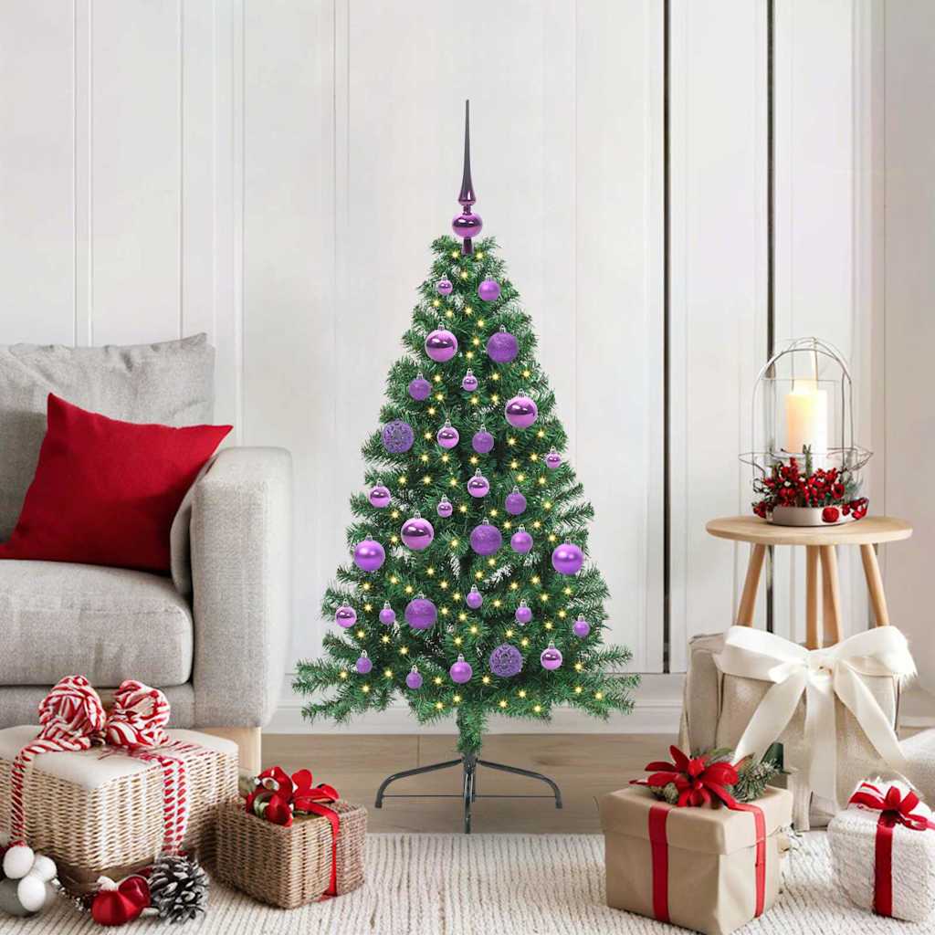 Artificial Pre-lit Christmas Tree Green 120 cm PVC