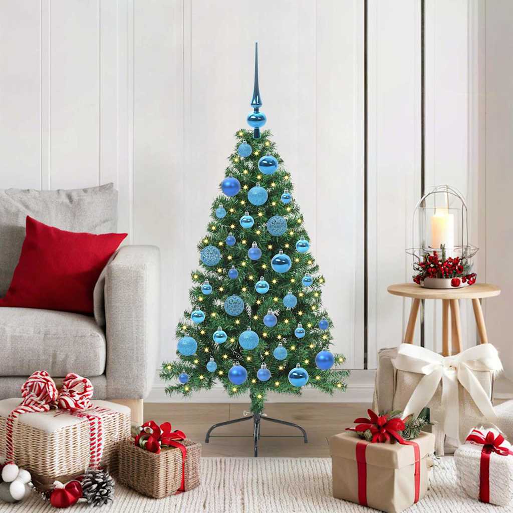 Artificial Pre-lit Christmas Tree Green 120 cm PVC