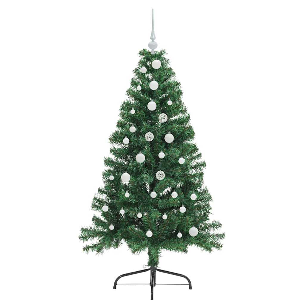 Artificial Pre-lit Christmas Tree Green 150 cm PVC