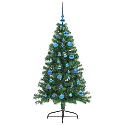 Artificial Pre-lit Christmas Tree Green 150 cm PVC