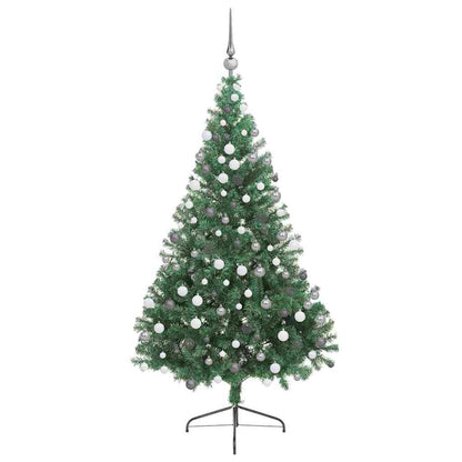 Artificial Pre-lit Christmas Tree Green 180 cm PVC