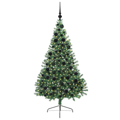 Artificial Pre-lit Christmas Tree Green 180 cm PVC